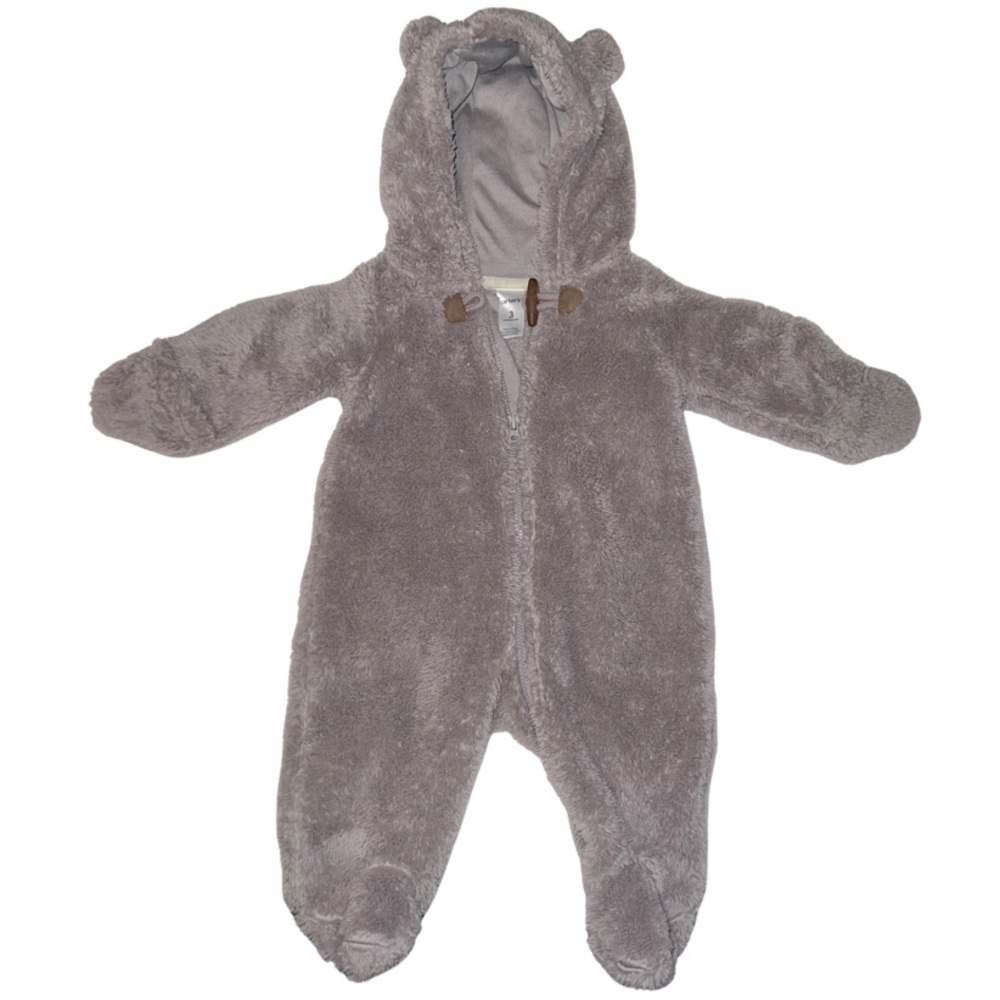 *RARE* Carter’s Teddy Bear Baby Footed Onesie with hand covers